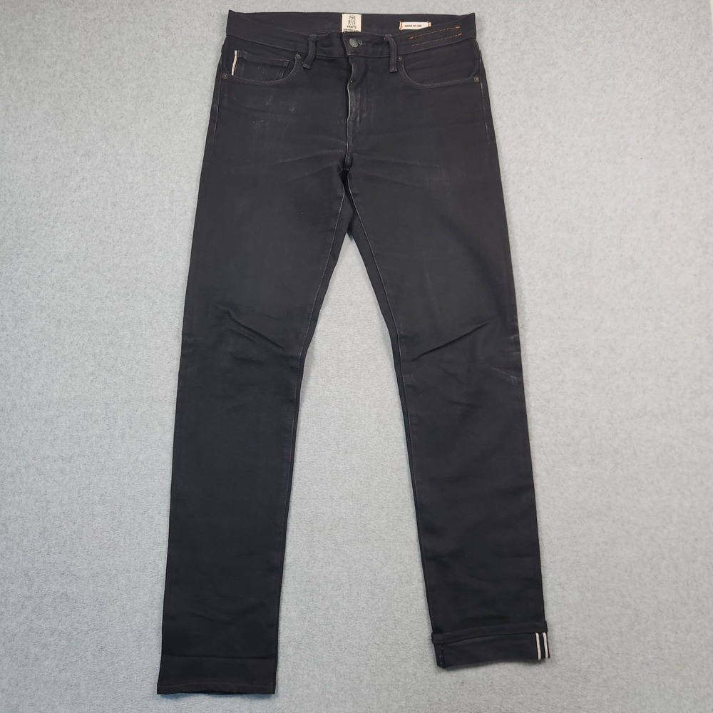 Hiroshi Kato Jeans 30x32 (Actual 31x32) Black The Pen Slim Selvedge Denim USA